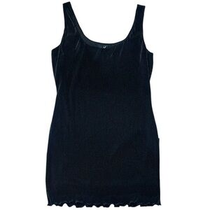 NEW Lulus pleated mini shift dress black medium